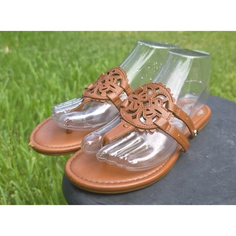 Circus by Sam Edelman Canyon Flat Sandals brown Patent US Size 6